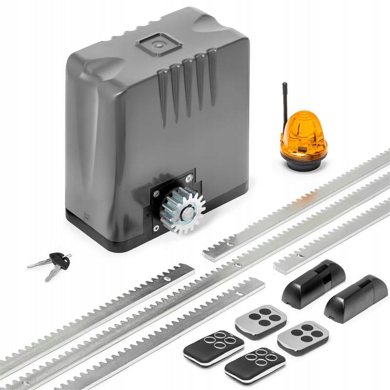 ARM1000PLUS - napęd do bramy przesuwnej 6m/1000kg z fotokomórkami, stalową listwą i 2x PowerSafe