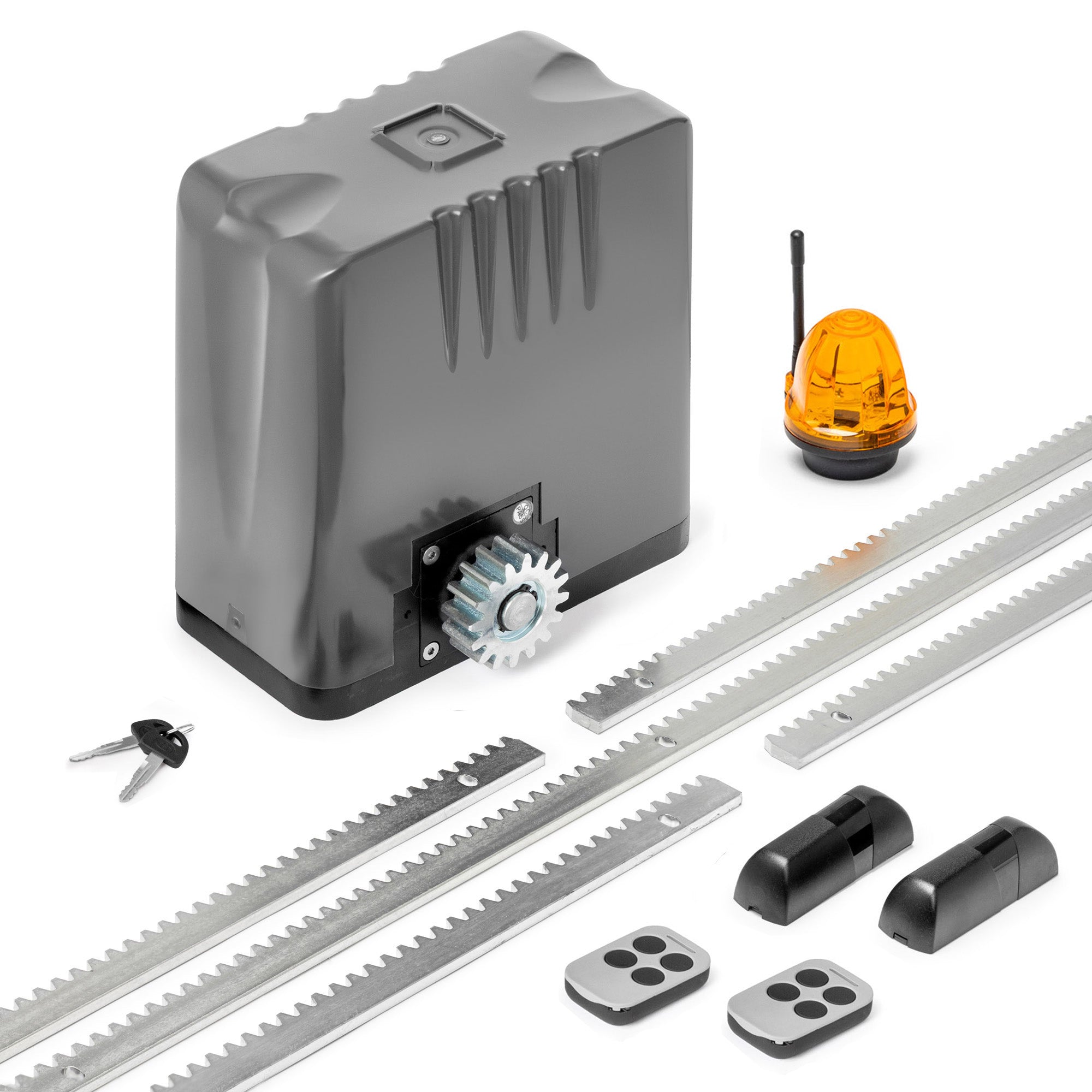 ARM1000PLUS - napęd do bramy przesuwnej 6m/1000kg z fotokomórkami, stalową listwą i 2x PowerSafe